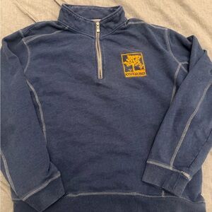 Men's Blue Quarter-Zip Sweater